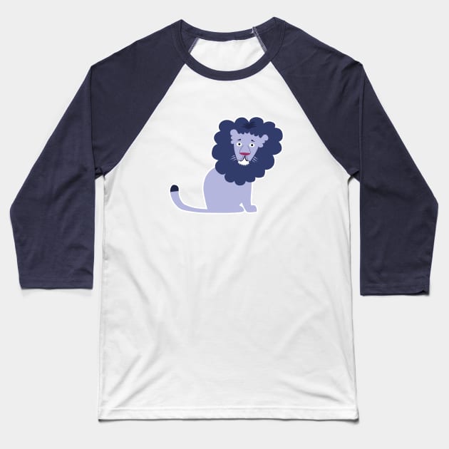 Blue Lion Baseball T-Shirt by Hayh0